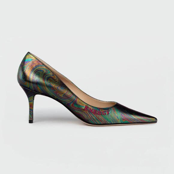 Stylish Oil Wash Leather Pumps - Picture 4 of 10